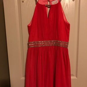 Pink Cocktail Dress with silver detailing